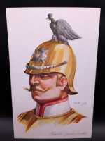 AK Ansichtskarte Postkarte Chevalier-Garde Russe Russian Cavalry Helm RAR