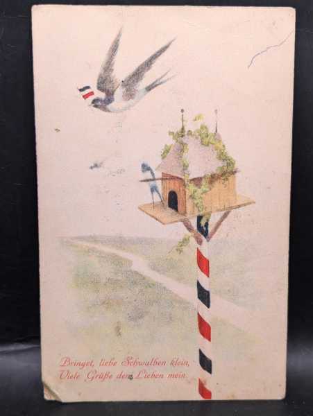 AK Ansichtskarte Postkarte Feldpost Neuhofen 1916 Patriot Flagge Fahne Dt. Reich