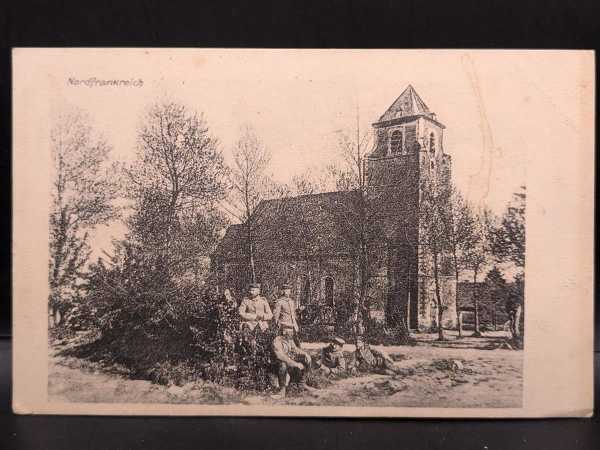 Ansichtskarte Postkarte Soldaten Nordfrankreich Feldpost Württ. Res. San. Komp.