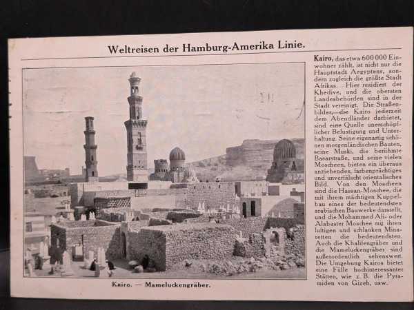 AK Ansichtskarte Weltreisen der Hamburg-Amerika Linie Kairo Mameluckengräber