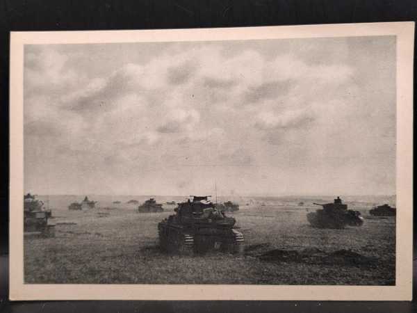 AK Ansichtskarte Postkarte 2. WK Kampf im Osten Charkow 1942 Russland Panzer