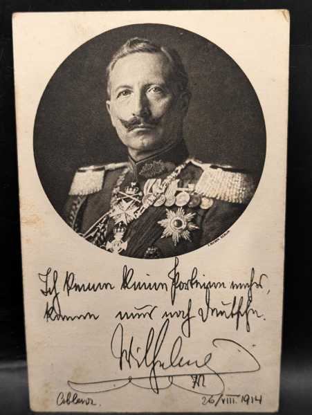 AK Ansichtskarte Postkarte Rote Kreuz Kaiser Wilhelm Ordensspange Halskreuz 1914