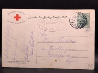 AK Ansichtskarte Postkarte Rote Kreuz Kaiser Wilhelm Ordensspange Halskreuz 1914