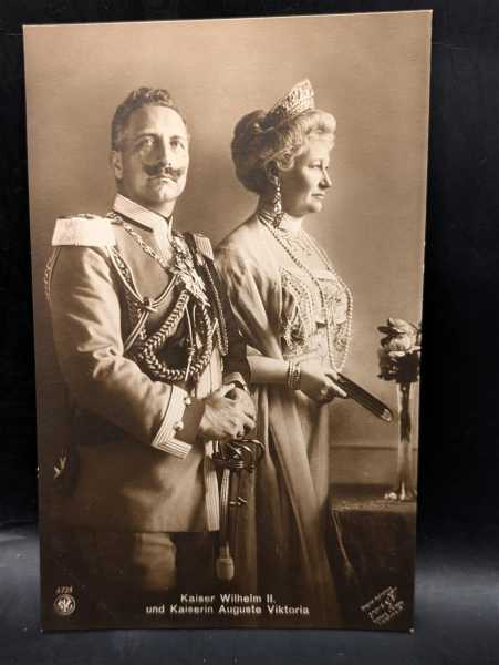 AK Ansichtskarte Postkarte Kaiser Wilhelm II. Auguste Viktoria Adel Ehepaar