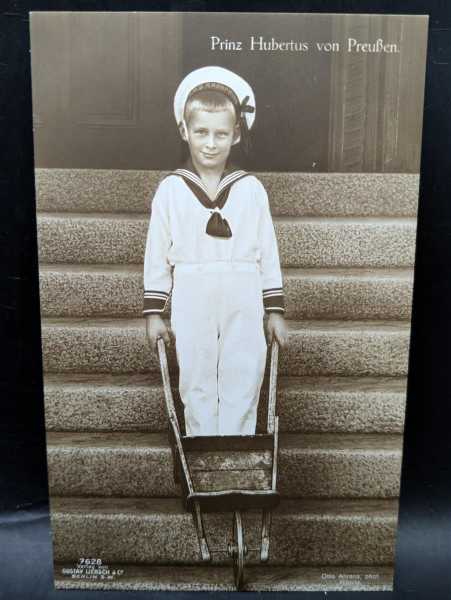 Ansichtskarte Postkarte Prinz Hubertus von Preußen in Marine Uniform Kronzprinz