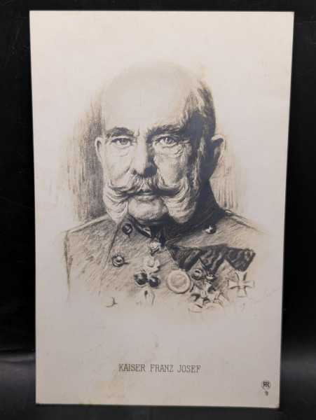 AK Ansichtskarte Postkarte Kaiser Franz Josef Landsturm Bayern 1915 Feldpost