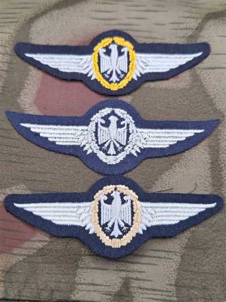 3x BW Bundeswehr Tätigkeitsabzeichen Stoffabzeichen Flugzeugführer Luftwaffe