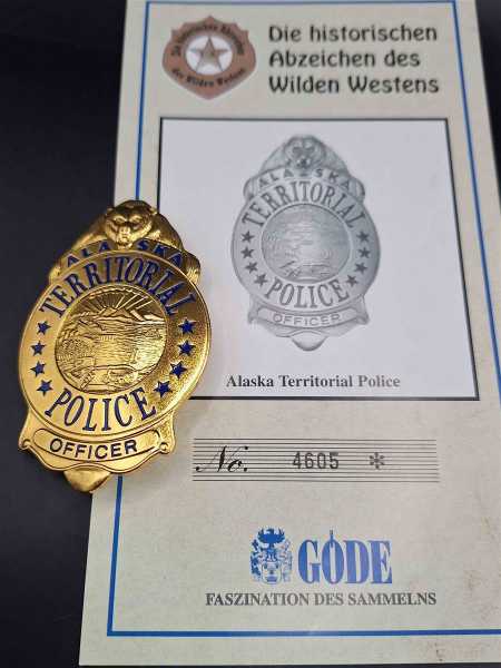 Alaska Territorial Officer Police Badge Polizei US Abzeichen Marke Insigne