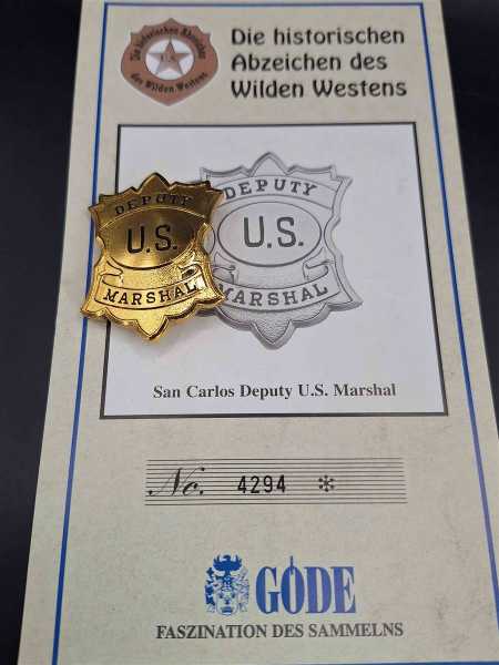 Deputy U.S. Marshal San Carlos Police Badge Polizei US Abzeichen Marke Insigne