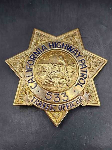 California Highway Patrol Traffic Officer 533 Police Badge Polizei US Insigne