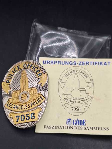 Police Officer LA Los Angeles 7056 Police Badge Polizei US Abzeichen Insigne