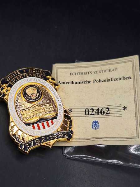 White House Secret Service Police Badge Polizei US Abzeichen Marke Insigne