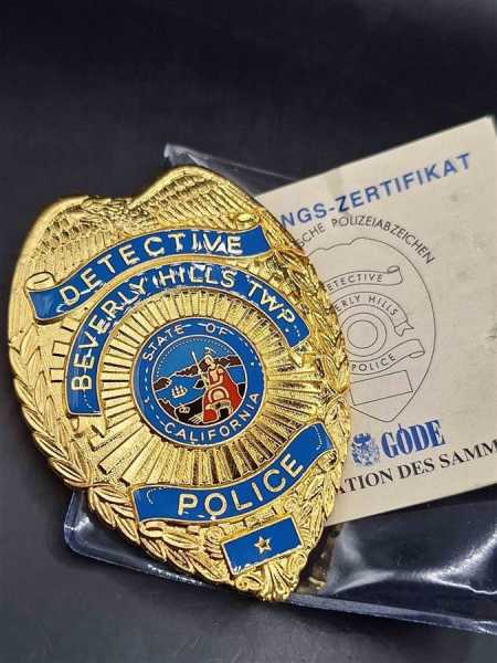 Detective Beverly Hills Cops Police Badge Polizei US Abzeichen Marke Insigne