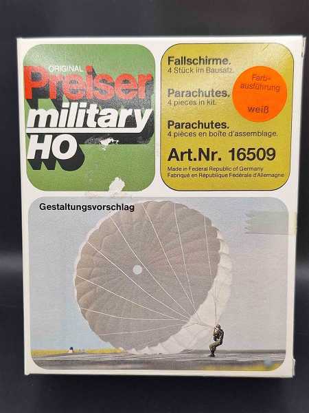 Preiser 16509 Military H0 1:87 Fallschirm Fallschirmjäger 4 Stücke Weiß RAR