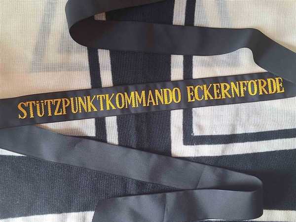 Mützenband Tellermütze Bundeswehr Bundesmarine Stützpunktkommando Eckernförde