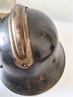 Beutehelm Luftschutz Stahlhelm Wehrmacht mit Kamm  Feuerwehr Tschechien CZ Flugabwehr