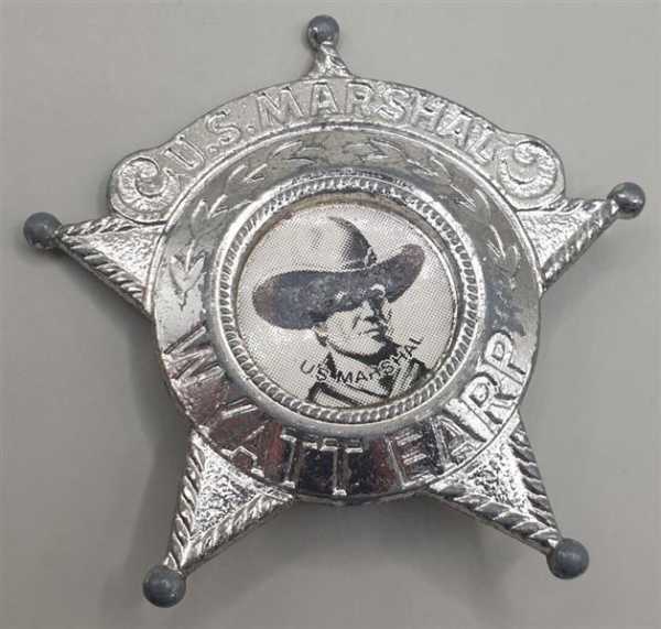 U.S. Marshal Wyatt Earp Polizei Badge Abzeichen Marke Insigne USA Lone Star