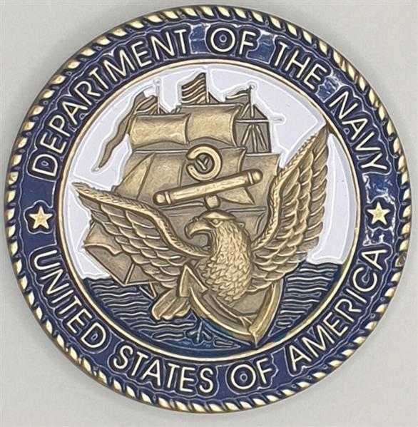 US Army Military Coin Nato Medal Department of the Navy Marine Schiff Ship