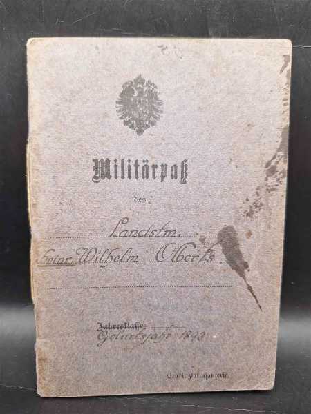 Militärpaß Rekrutendepot I. Ersatz-Bataillons 4. Magd. Inf.-Regts. 67 Militaria