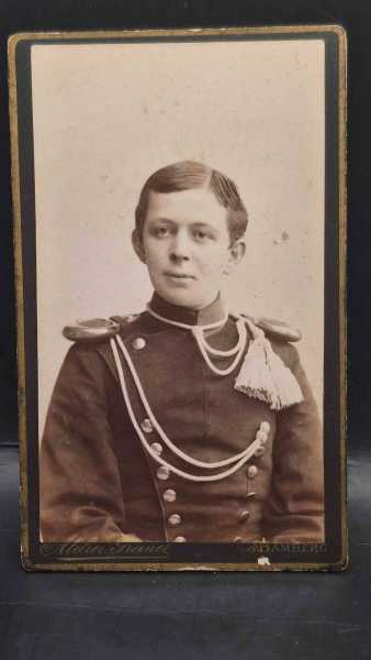 CDV um 1900 Militaria Soldat Uniform Waffenrock Regiment Bamberg Epauletten 08