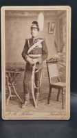 CDV um 1900 Militaria Soldat Uniform Waffenrock Regiment Bamberg Epauletten 09