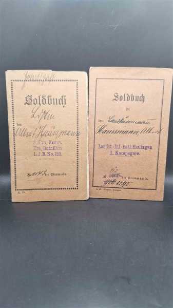 2x Soldbuch Landsturm Infanterie Regiment 123 Esslingen Militaria Eine Person