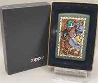 Zippo U.S.A. Lighter Sturmfeuerzeug Briefmarke Wood Duck...