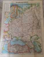 Europäschies Rußland Tornisterschrift des Oberkommandos der Wehrmacht Karte Map