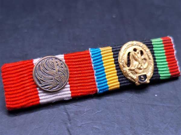 Bundeswehr 2er Bandspange Feldspange DSB Gold 5 Zahl Waldbrand 1975 Medaille