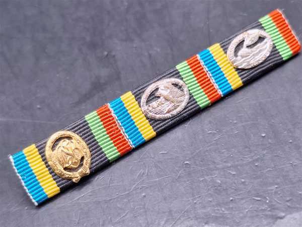 Bundeswehr 3er Bandspange Feldspange DSB Gold DLRG Wasserwacht Silber Sport