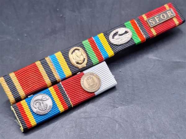 Bundeswehr 6er Bandspange Feldspange BRD Verdienstorden SFOR Fluthilfe 2002 DSB