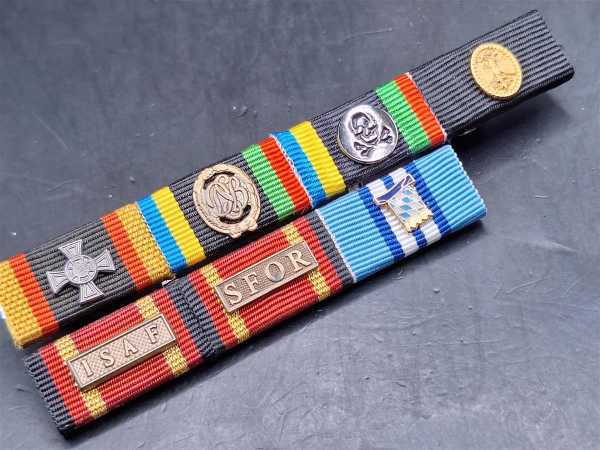 Bundeswehr 7er Bandspange Ehrenkreuz DSB ISAF SFOR Bayern Totenkopf Leistung