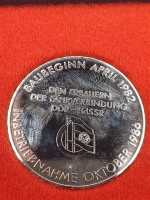 DDR UDSSR Medaille 1982-1986 Eisenbahnfährverbindung Mukran Klaipeda Etui