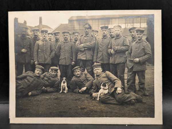 AK Ansichtskarte Postkarte Feldpost Regiment 2 Hunde Soldaten