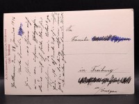 AK Ansichtskarte Postkarte Feldpost Freiburg Koppelschloss Soldat Familie