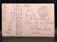 AK Ansichtskarte Postkarte Feldpost Inf. Regt 168 25. Reserve Division Westen